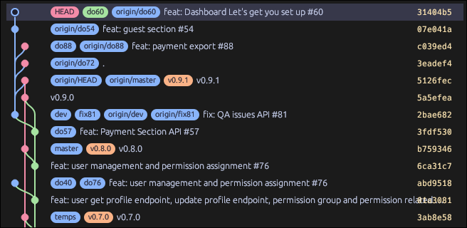 gitr commit graph