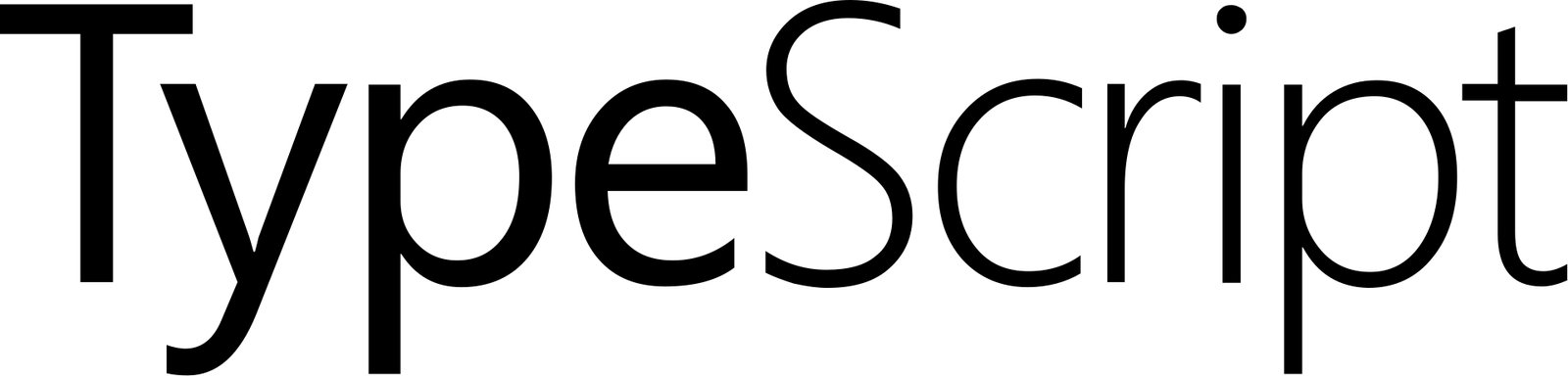 O logotipo do TypeScript, criado pela Microsoft.