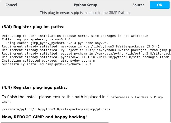 GIMP Python Setup 1