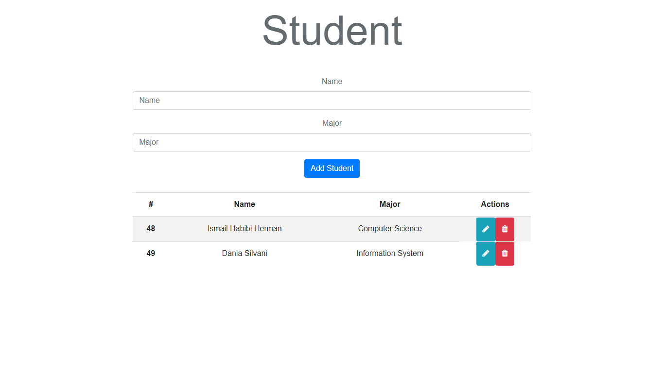 Simple CRUD with Laravel and Vue JS