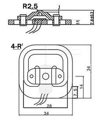 load cell dimensions