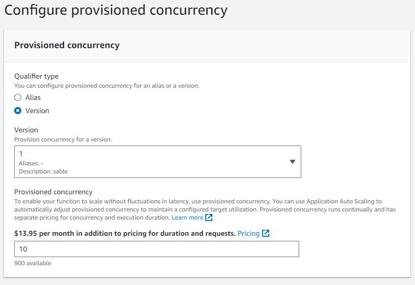 Provisioned Concurrency