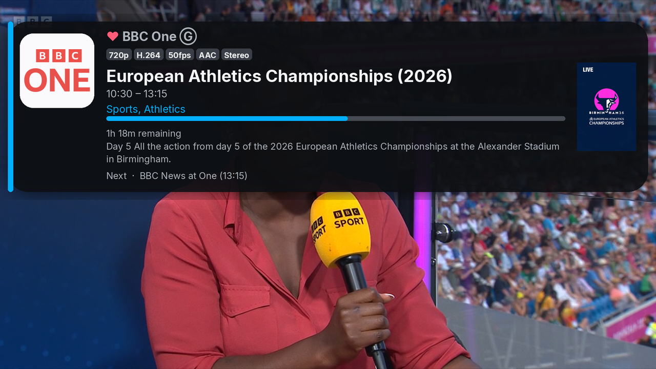 EPG banner overlay