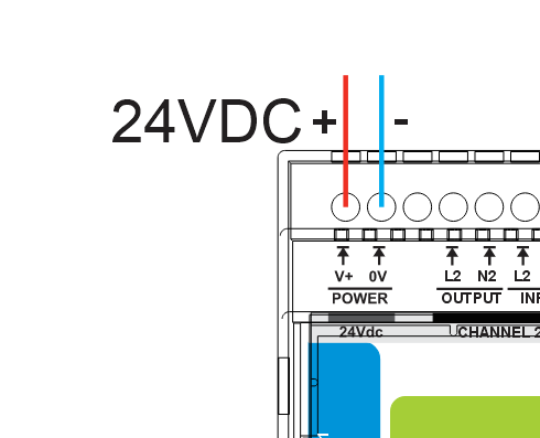 24 VDC logic power wiring