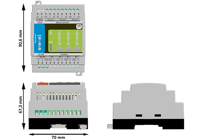 DIO-430-R1 Dimensions