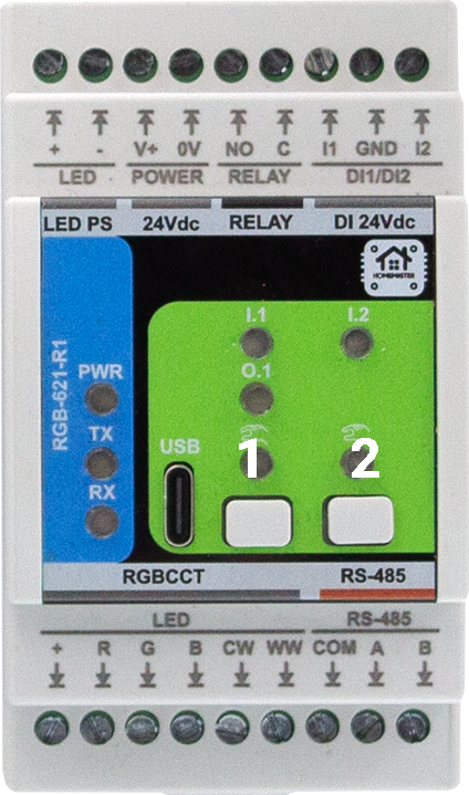 Button 1 and Button 2 positions