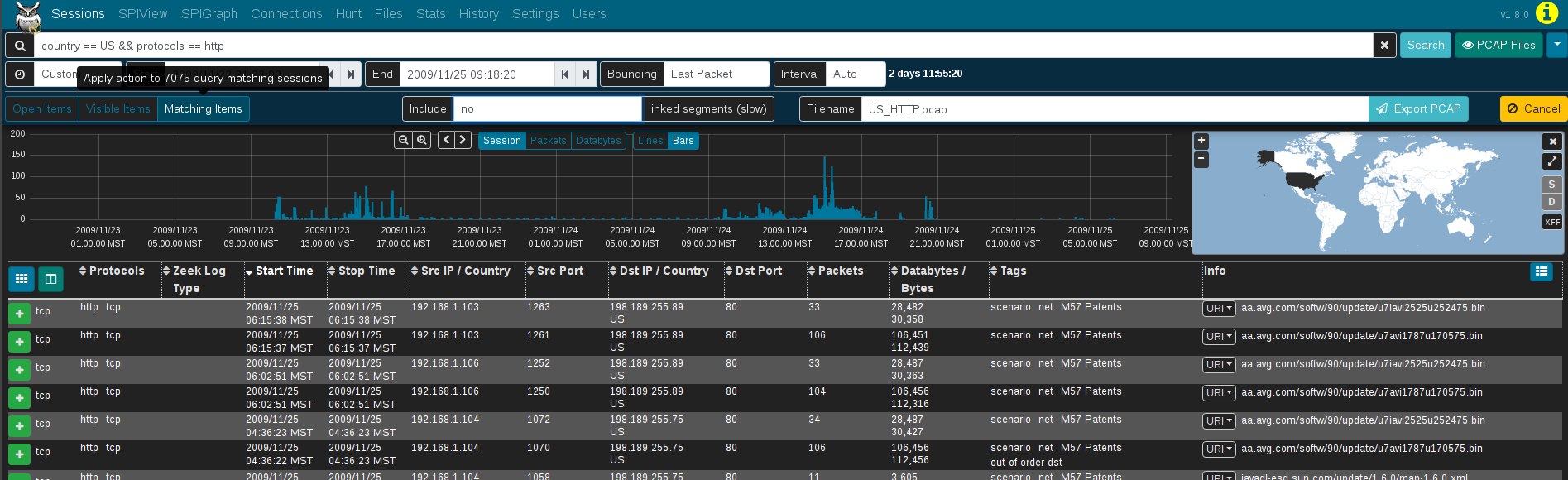 Export PCAP