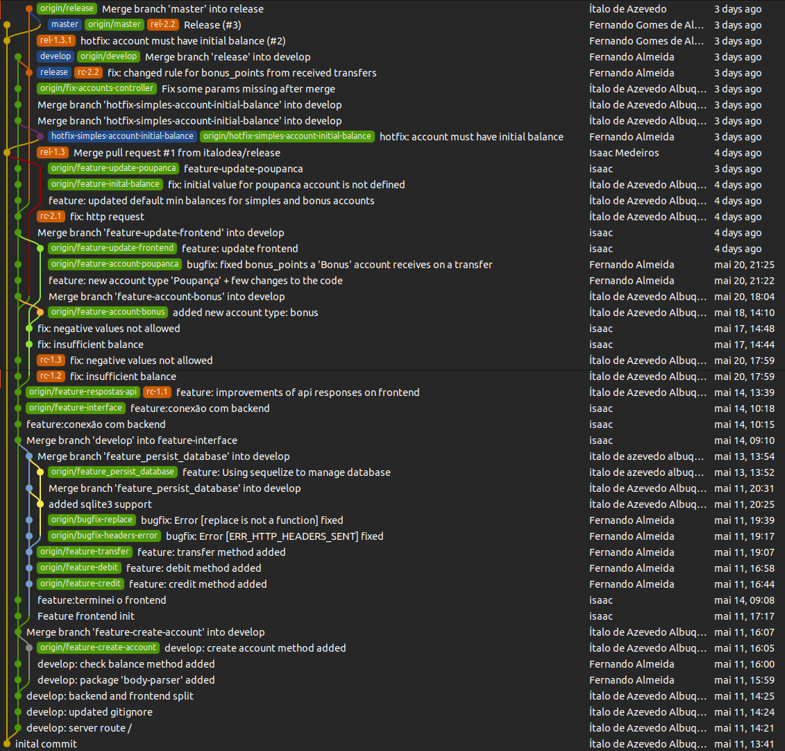 Visualização Detalhada da Organização e Histórico do Repositório