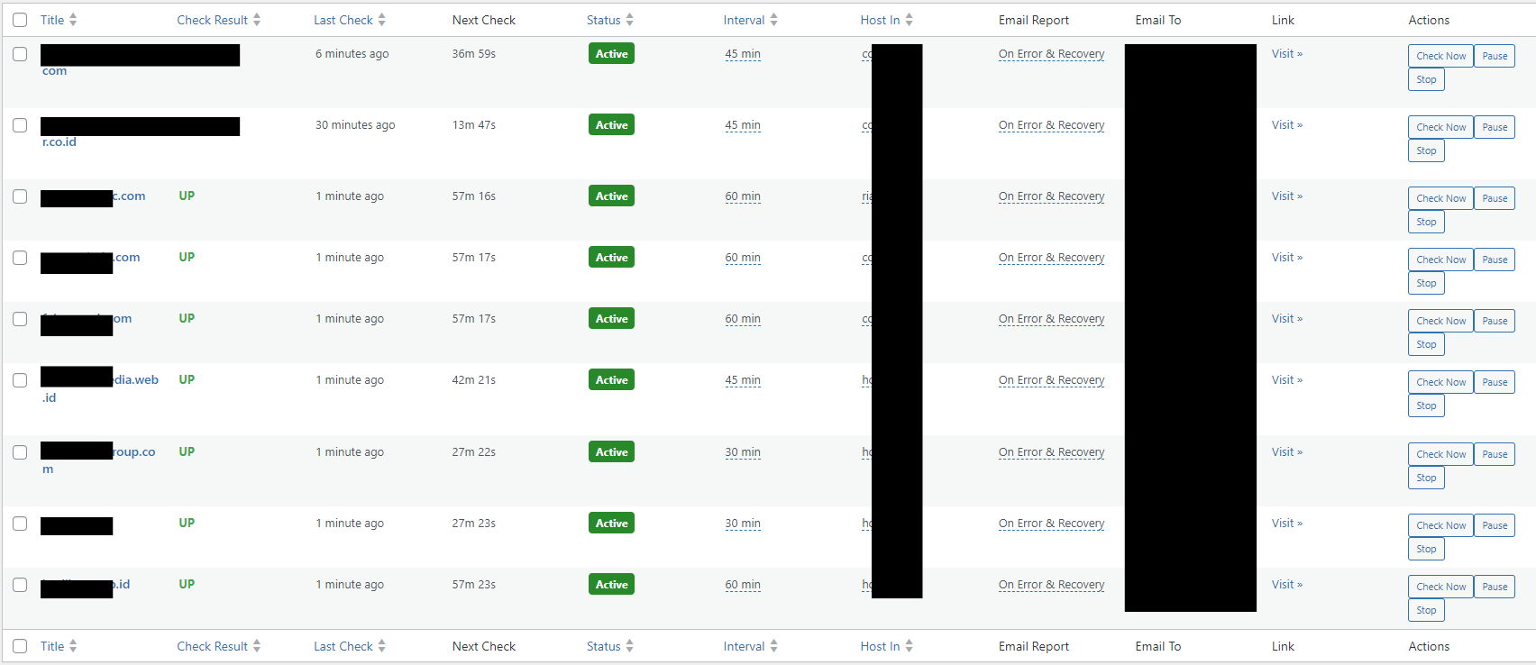 MM Web Monitoring Screenshot