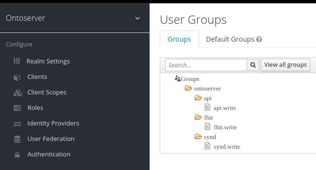 Example group configuration