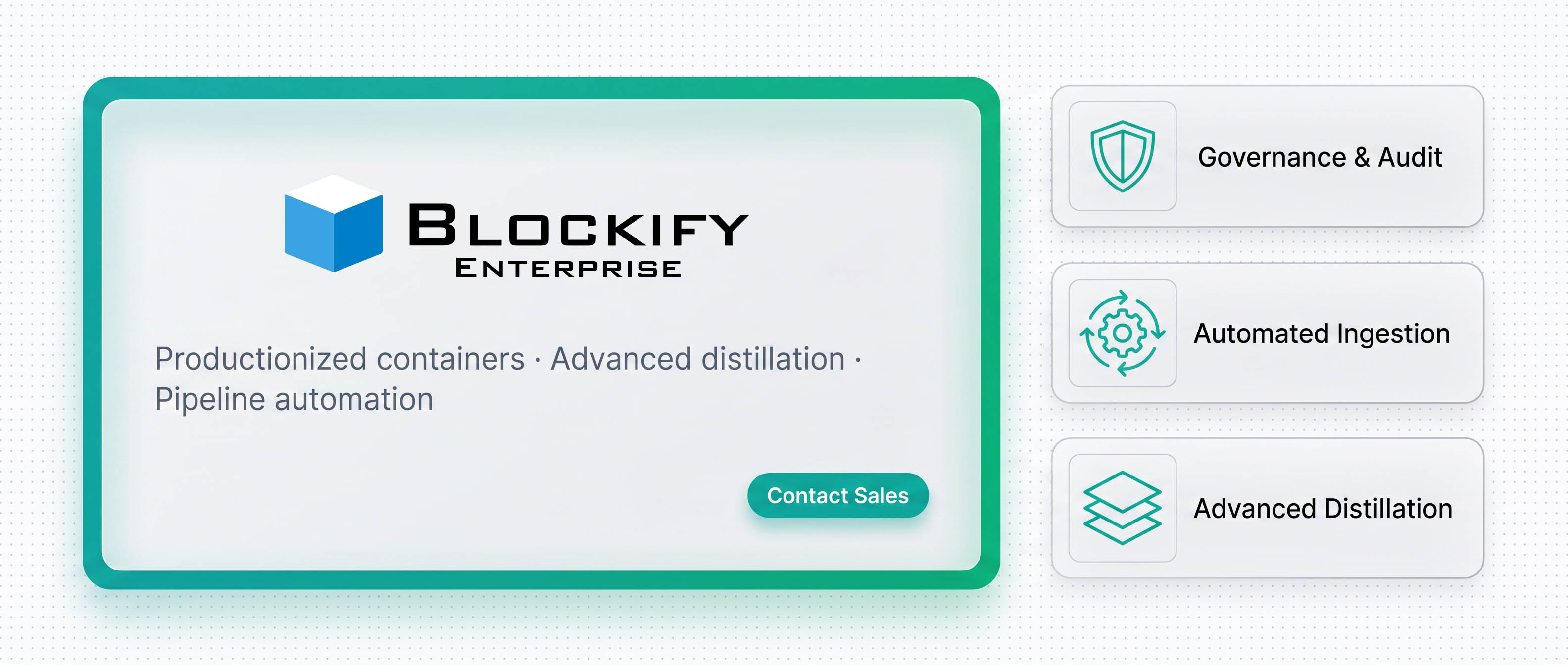 Blockify Enterprise Edition — productionized containers with advanced capabilities