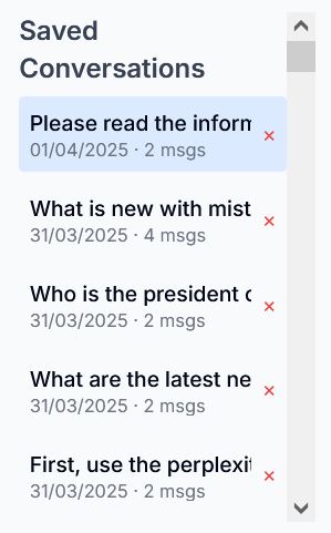 Saved Conversations Example
