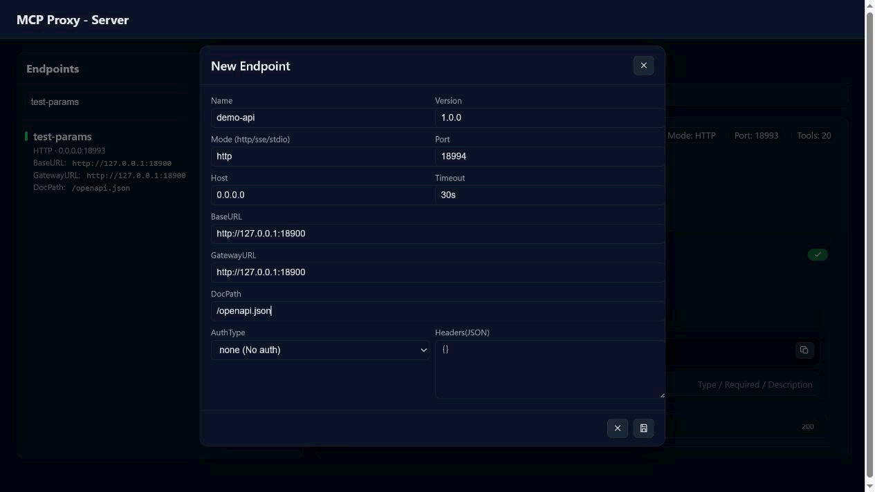 OpenAPI to MCP tool call demo
