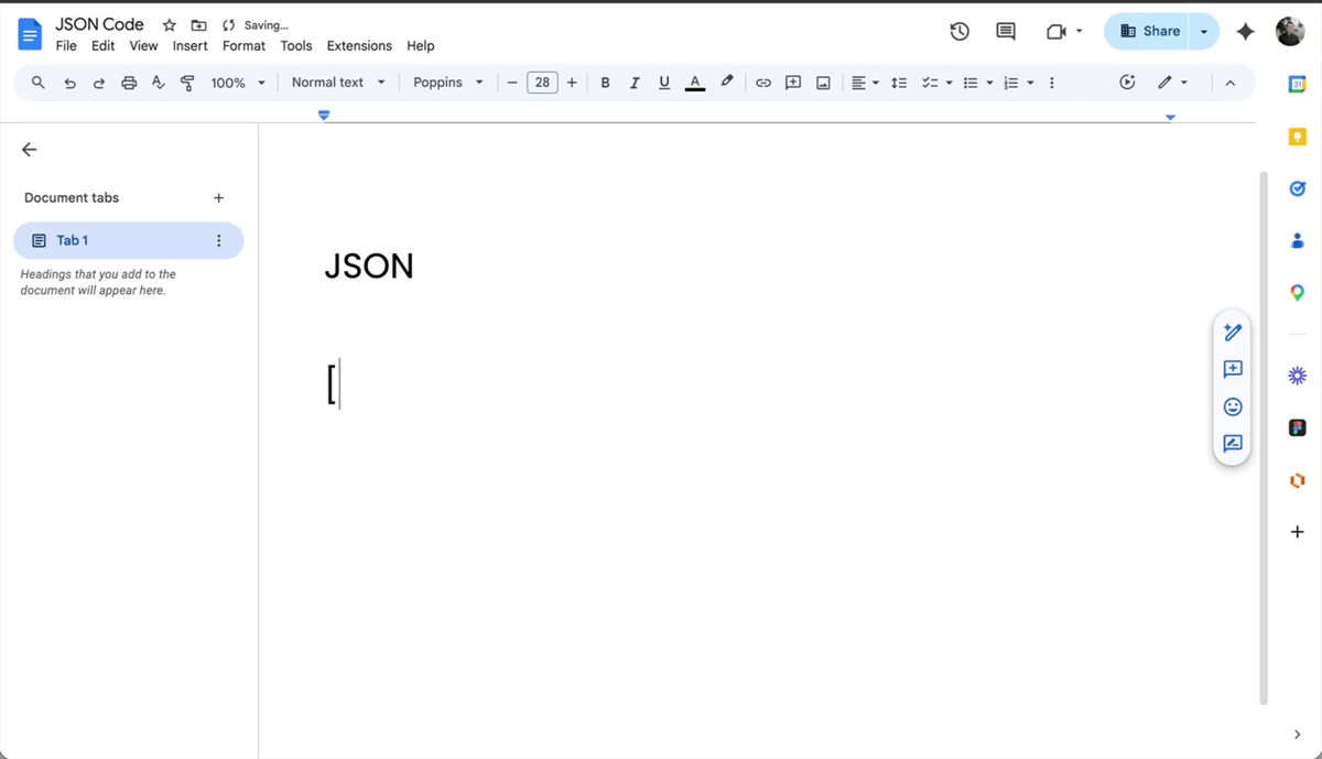 The JSONLint website showing a valid JSON structure with square and curly brackets