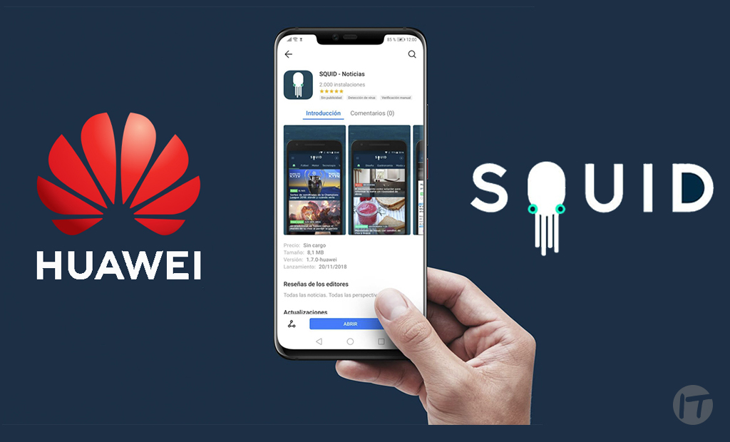 Huawei selecciona a SQUID App como su proveedor de noticias