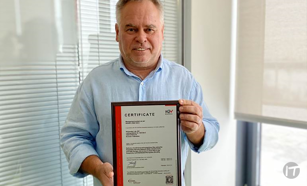 Kaspersky obtiene la certificación ISO 27001