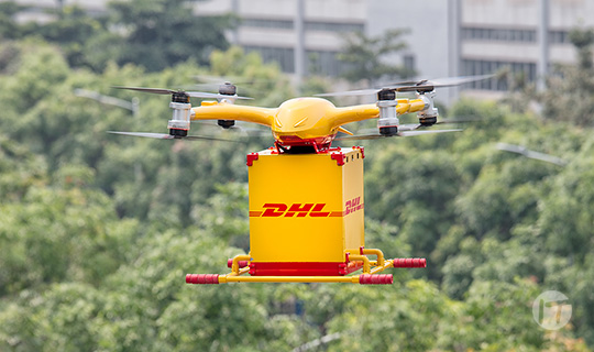 DHL Express lanza su primer servicio de reparto regular urbano plenamente automatizado con drones inteligentes