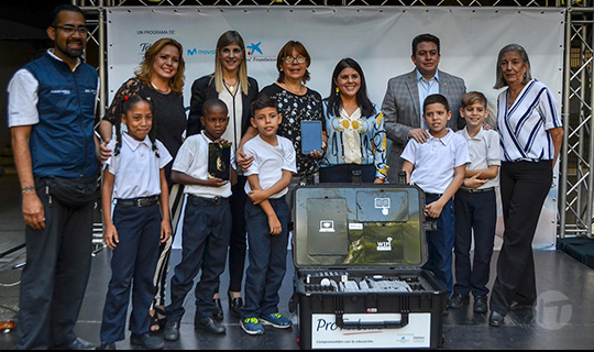 Movistar y alcaldía de Chacao. Fundación Telefónica Movistar anunció la alianza para el equipamiento portátil ProFuturo en las escuelas de la jurisdicción