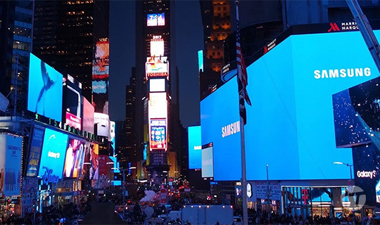Samsung instala nuevas pantallas LED en el corazón del Times Square de Nueva York