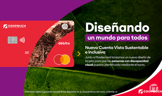 Coopeuch y Mastercard lanzan tarjetas accesibles para personas no videntes y con deficiencias visuales en Chile