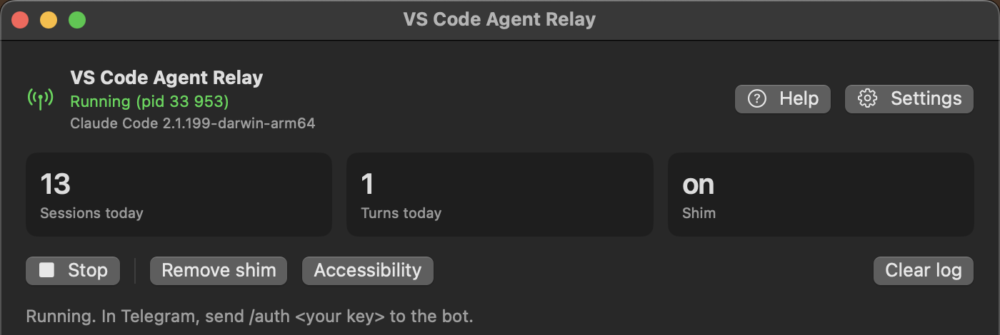 VSC Relay macOS app