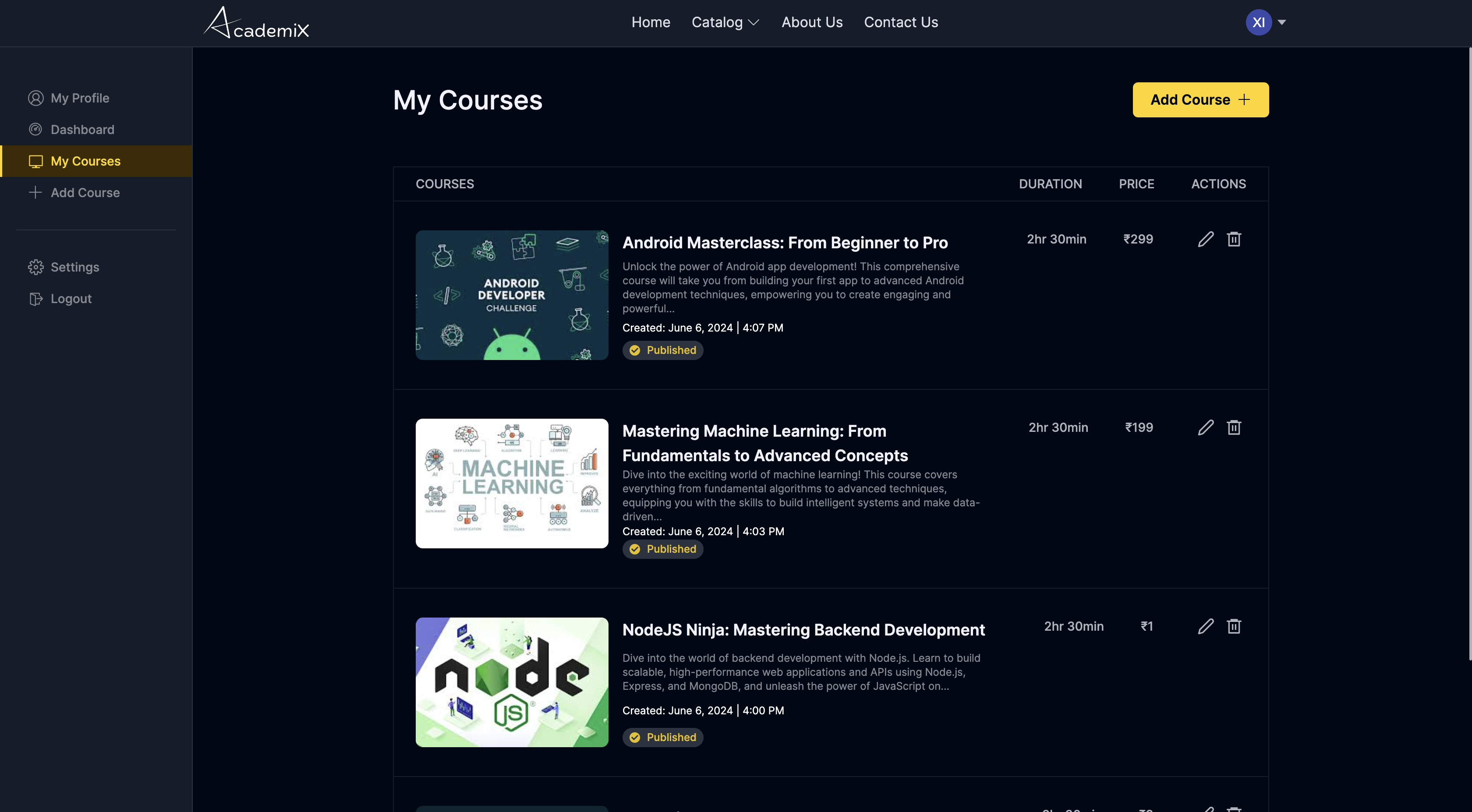 My Courses