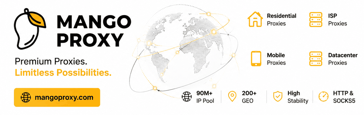 MangoProxy — Premium Proxies. Limitless Possibilities.