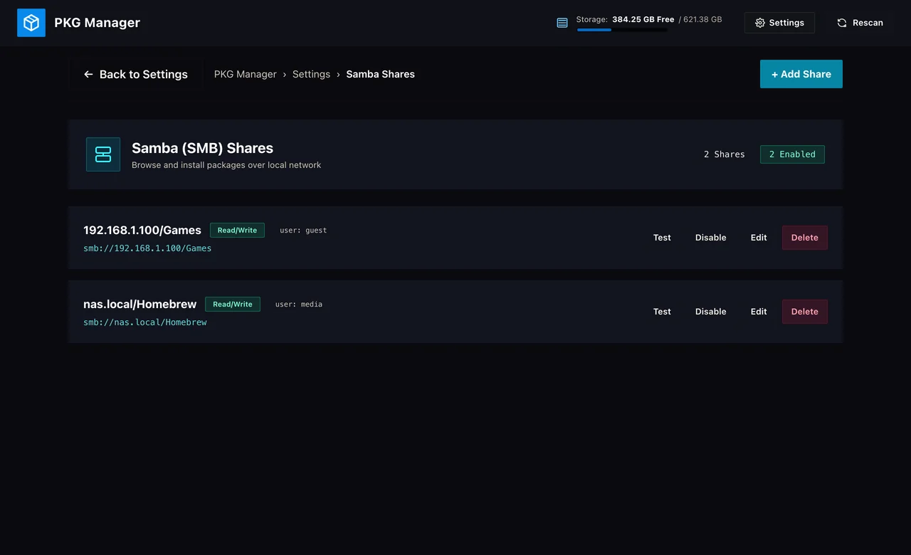 Samba Network Shares