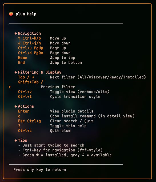Help Menu