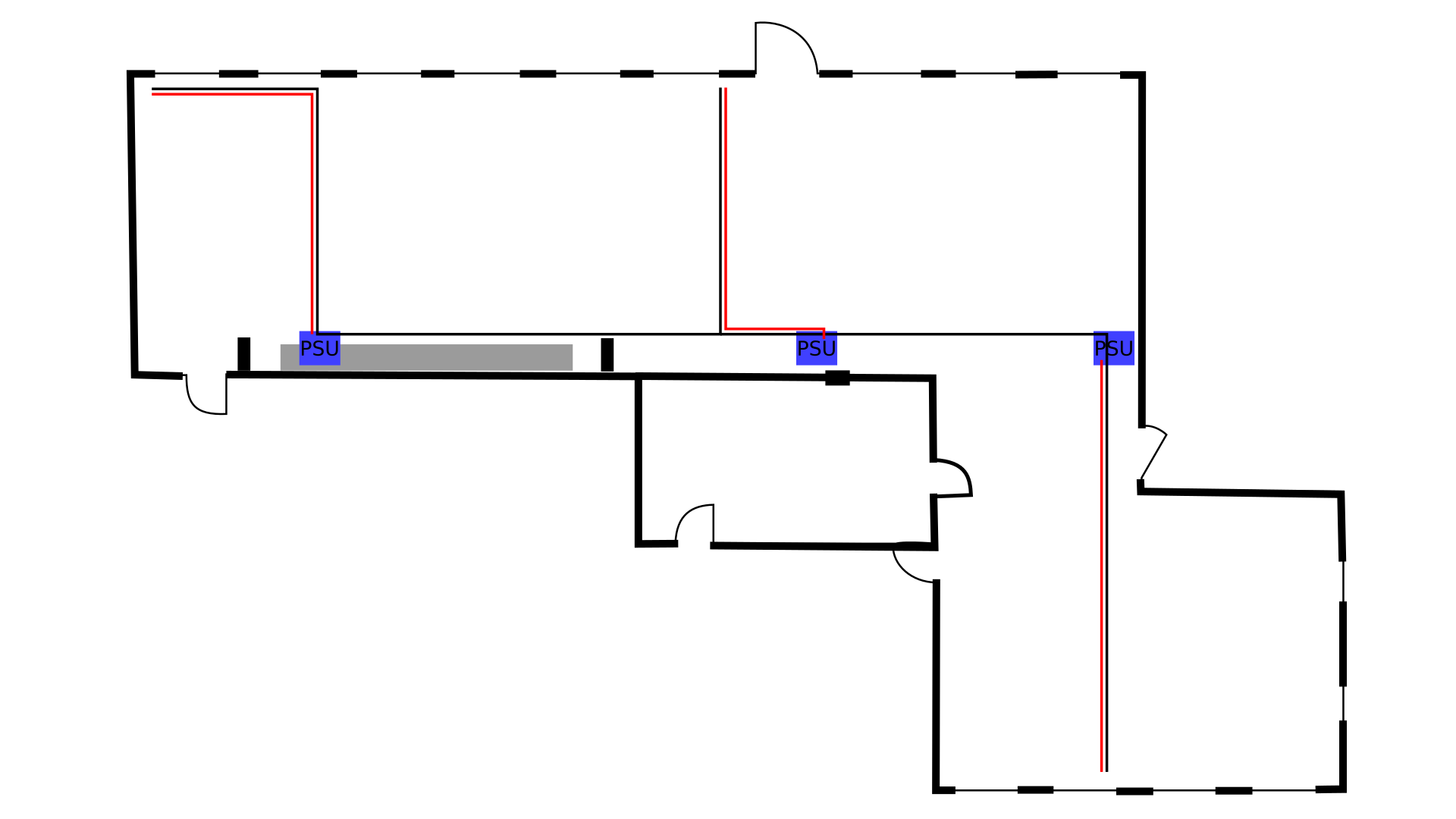 Roof LED layout
