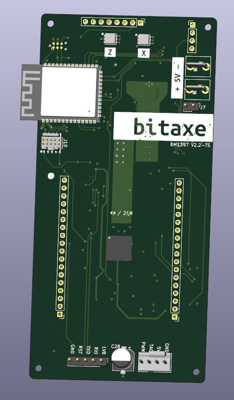 bitaxeMax KiCad render