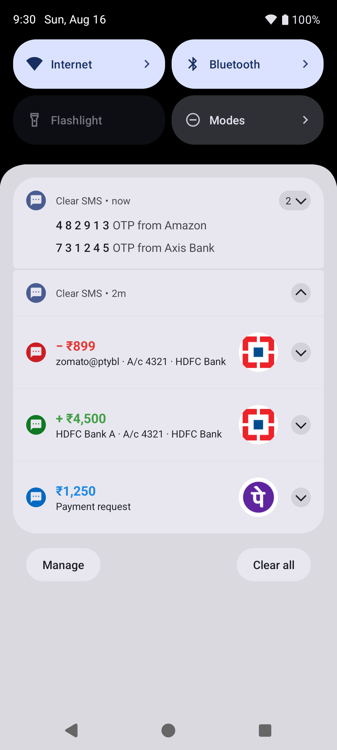 Parsed transaction notifications