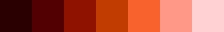 Seven-stop orange material ramp with hue-shifted shadows and highlights