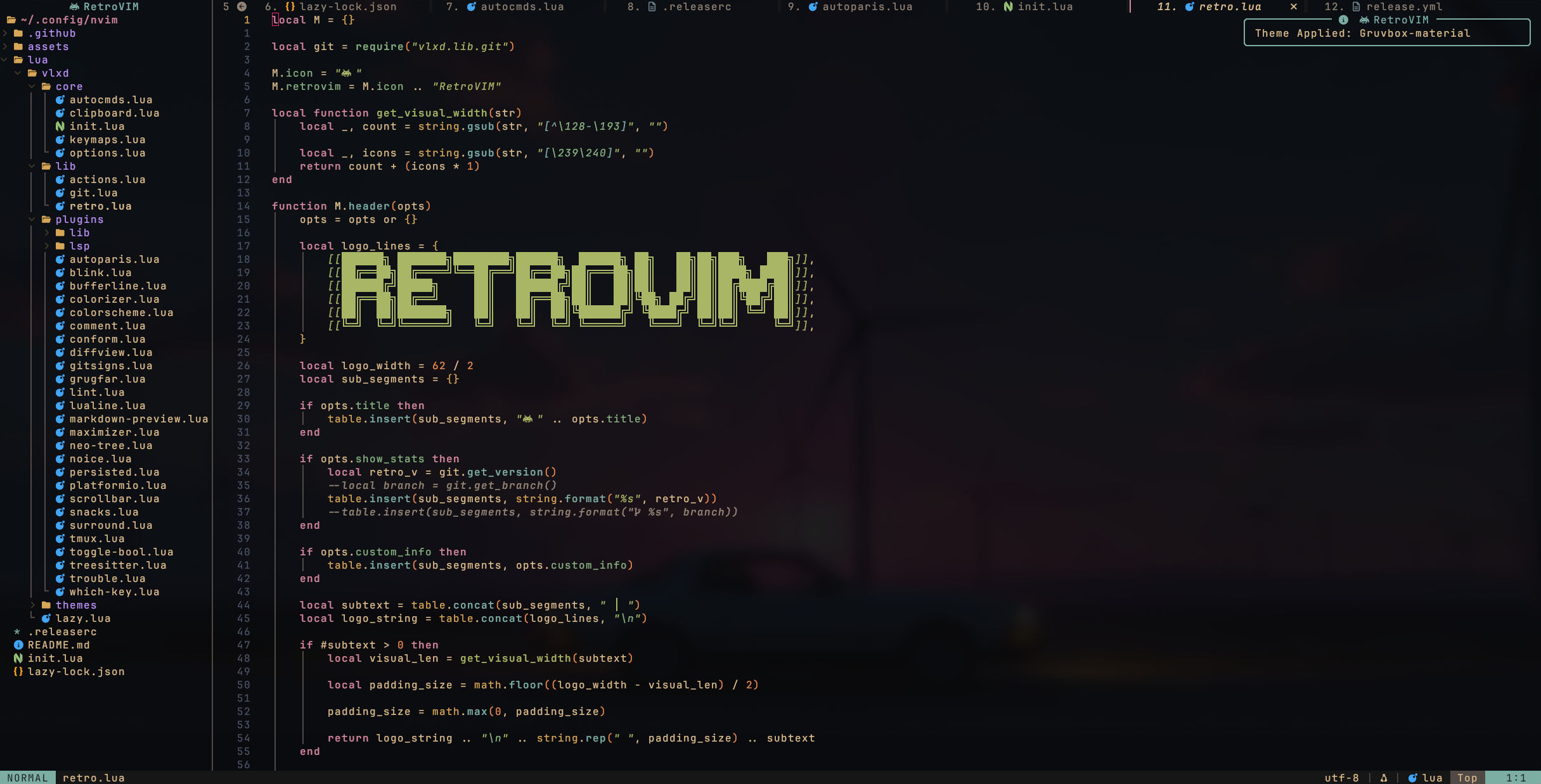 Gruvbox theme