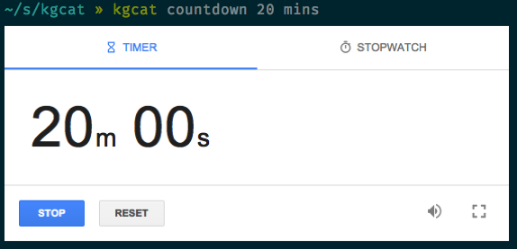 Countdown example