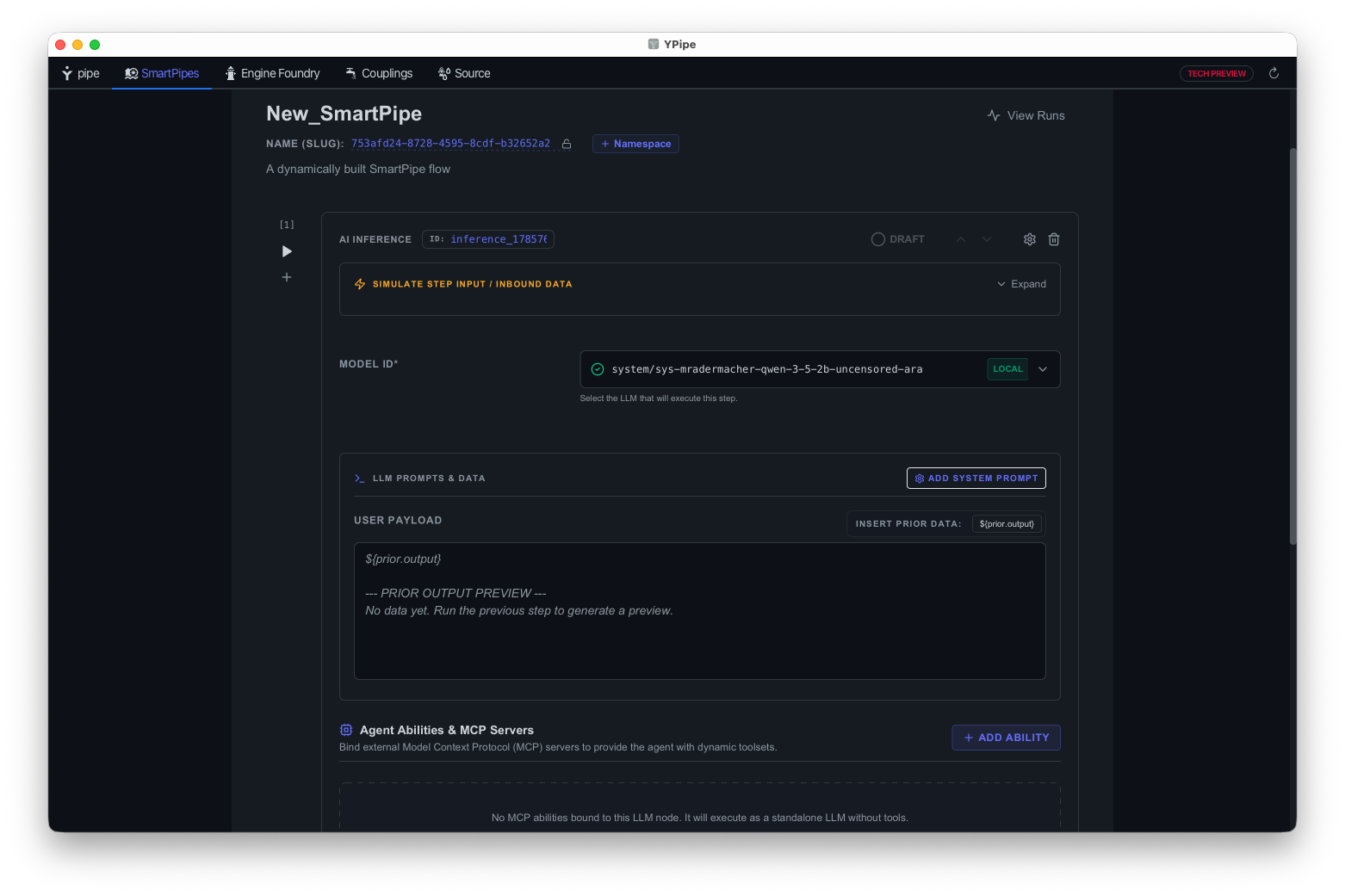 SmartPipes Visual Flow Builder