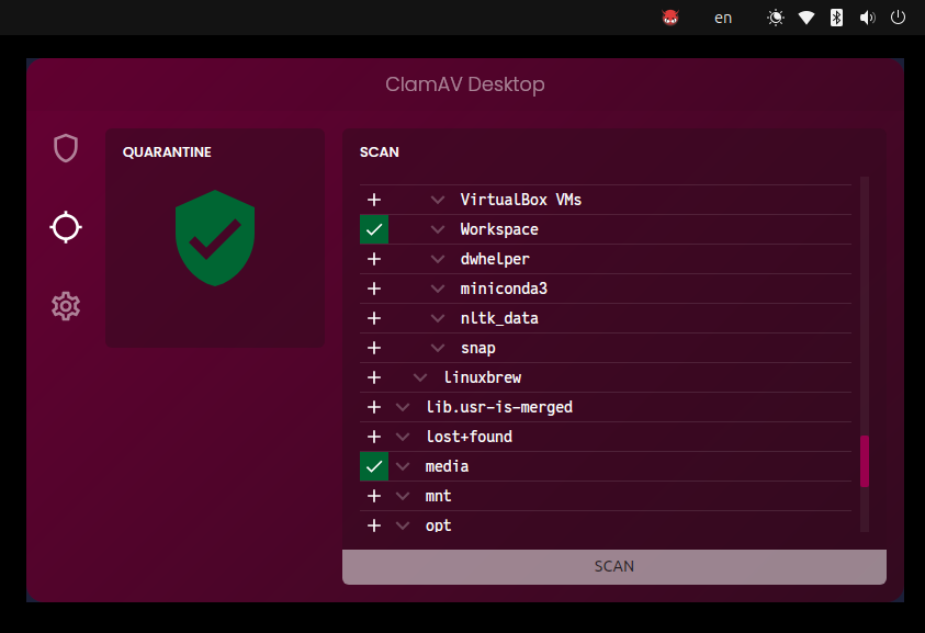 ClamAV Desktop Scanner (file explorer)
