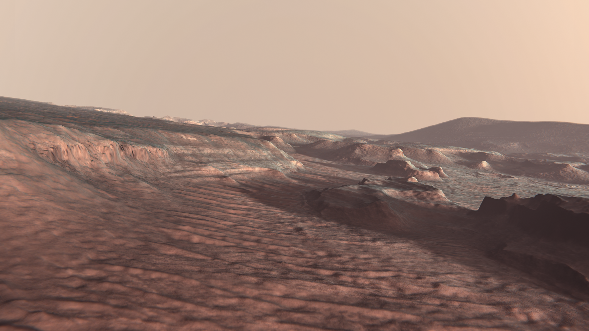 Слоистые отложения в Terra Sirenum