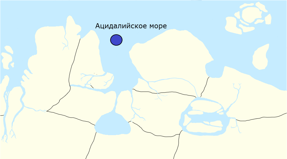 Карта Ацидалийского моря