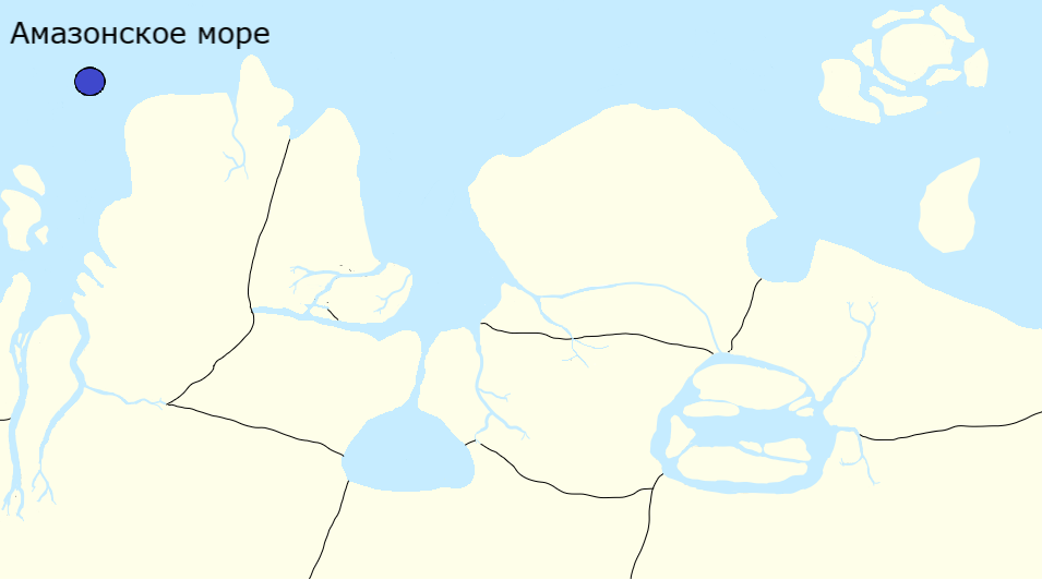Карта Амазонского моря