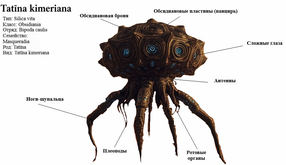 Анатомическая схема Tatīna kimeriana