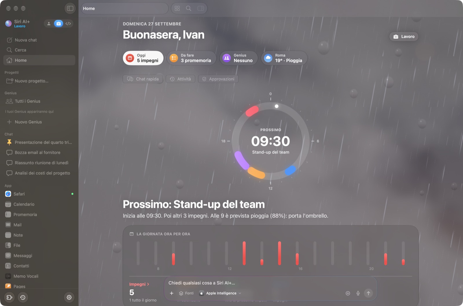 Spazio Lavoro con l'aspetto scuro