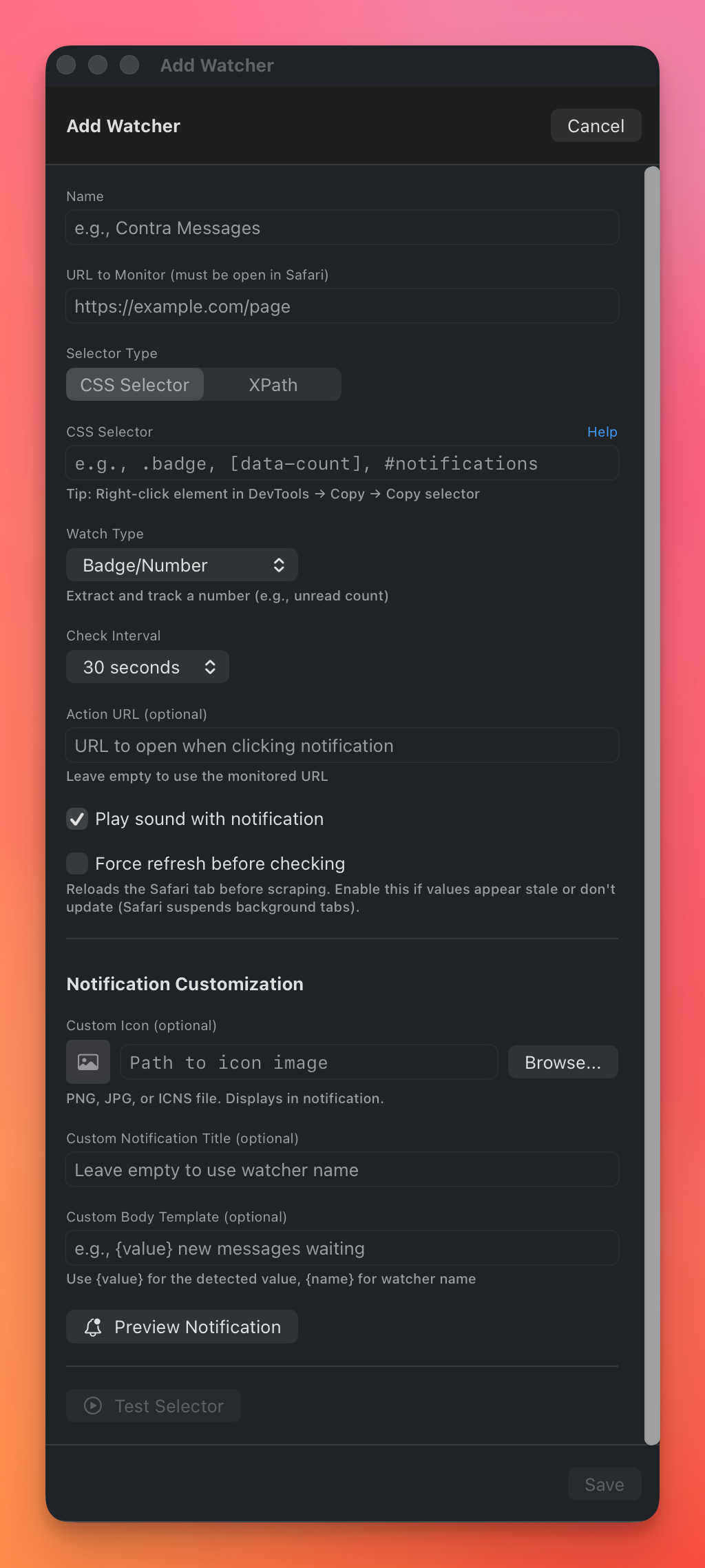 WebWatcher screenshot 3