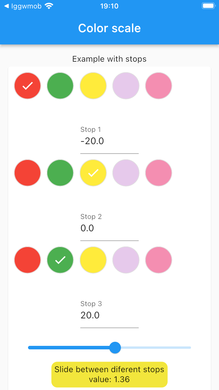 Color scale example screenshot 1