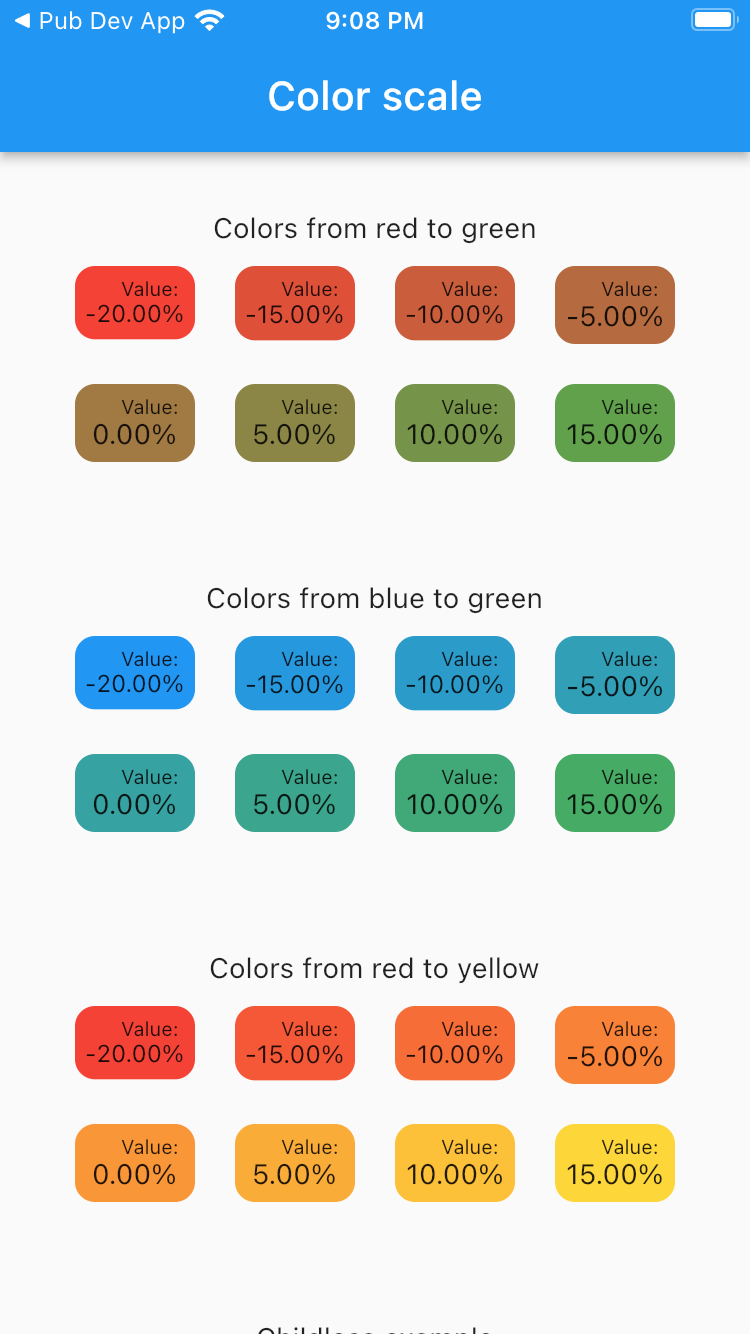 Color scale example screenshot 2
