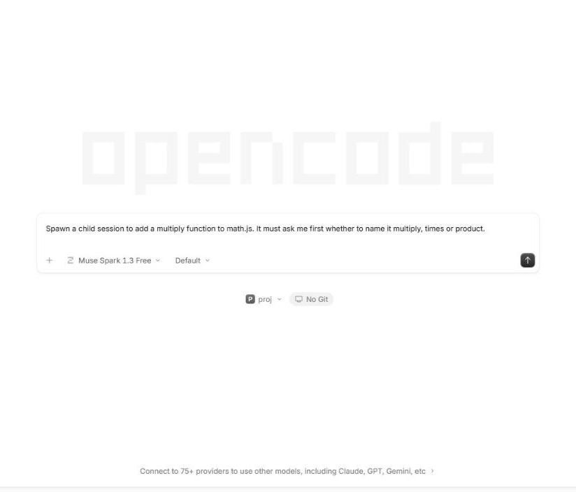 The question demo in the web UI: the child's question appears in the parent, is answered there, and the child carries on