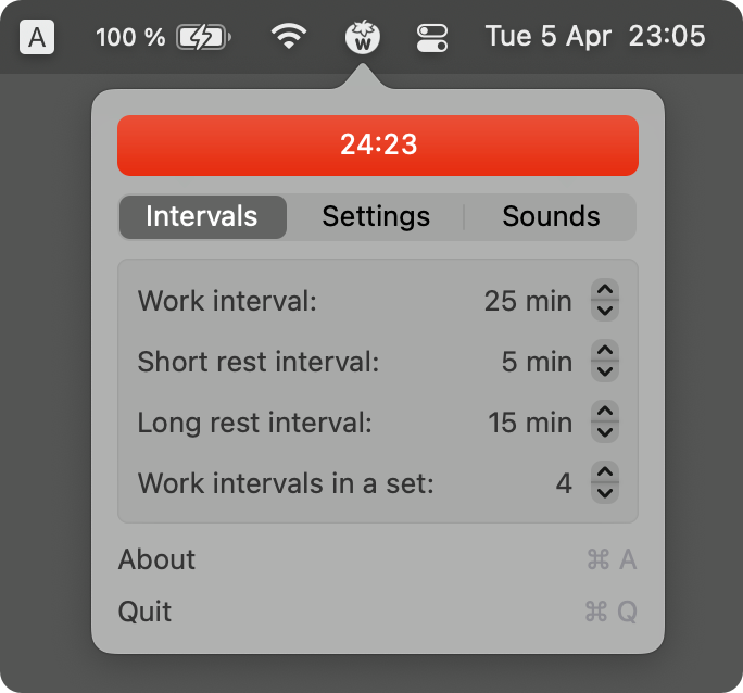 TomatoBar open source menu bar pomodoro timer