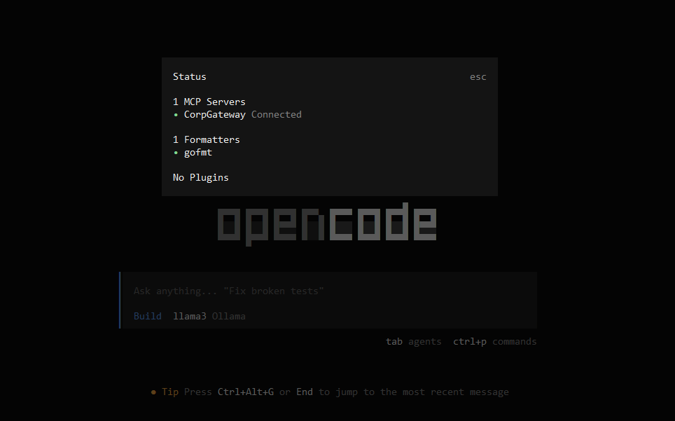 OpenCode + CorpGateway