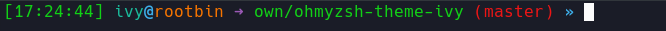 Ivy ZSH Theme preview