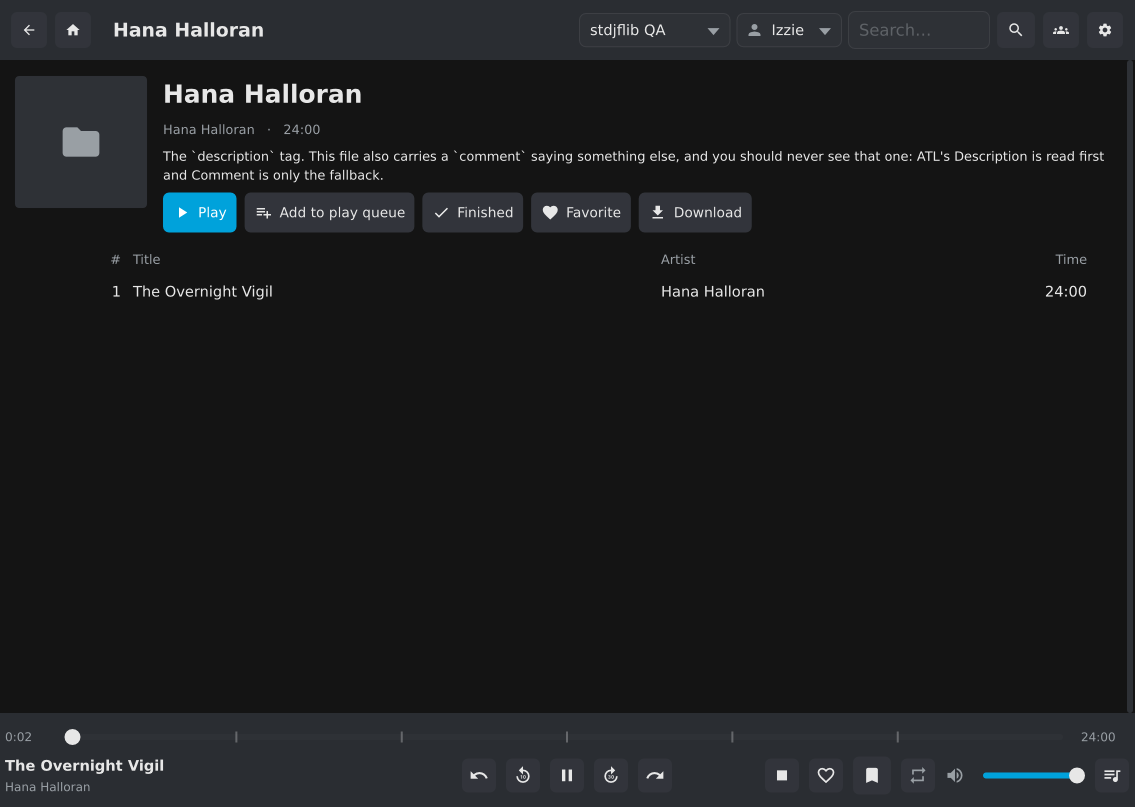 An audiobook